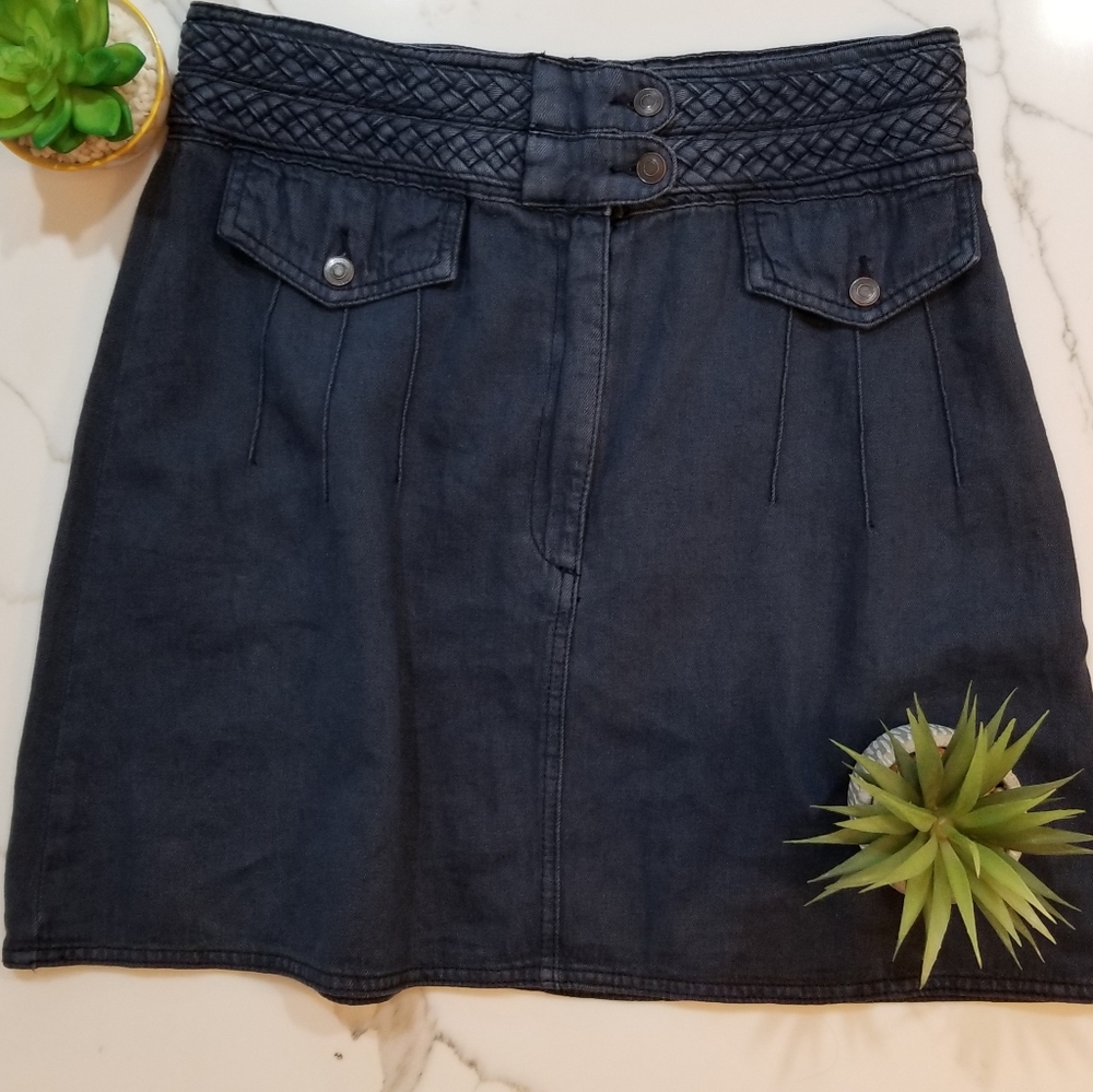🌼Free People Denim Skirt A-line - Picture 2 of 10